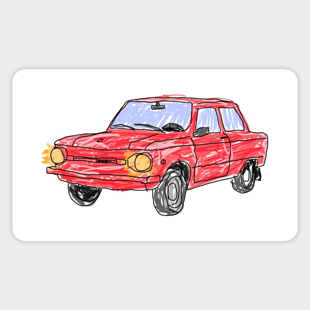 ussr car Sticker by Antho